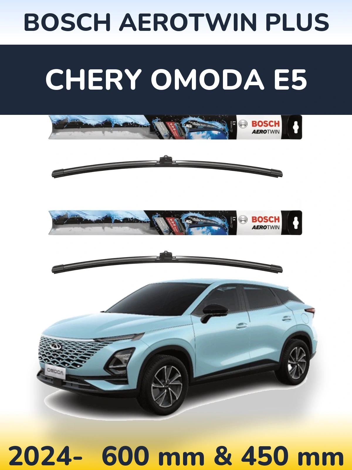 Torkarblad BOSCH AeroTwin Plus för Chery Omoda E5