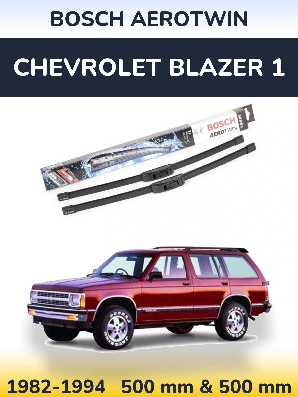 Torkarblad BOSCH AeroTwin för Chevrolet Blazer 1