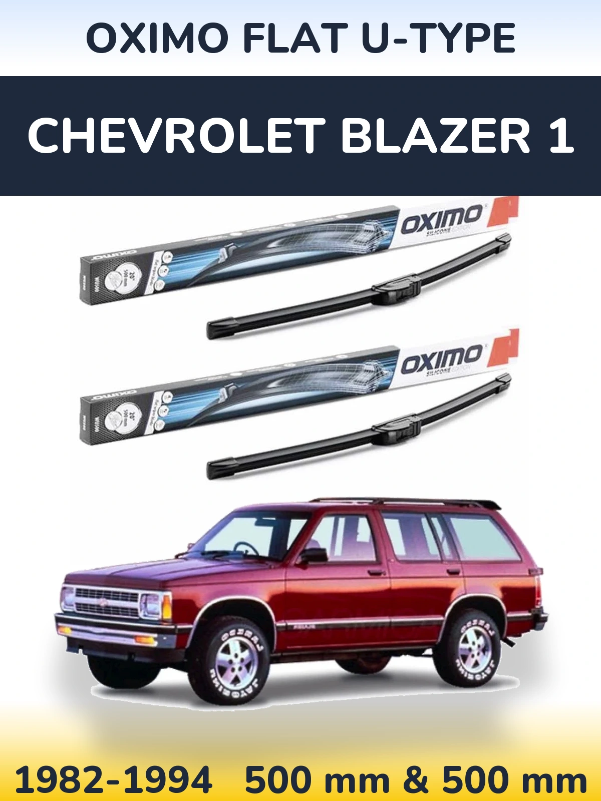 Torkarblad Oximo Flat U-type för Chevrolet Blazer 1