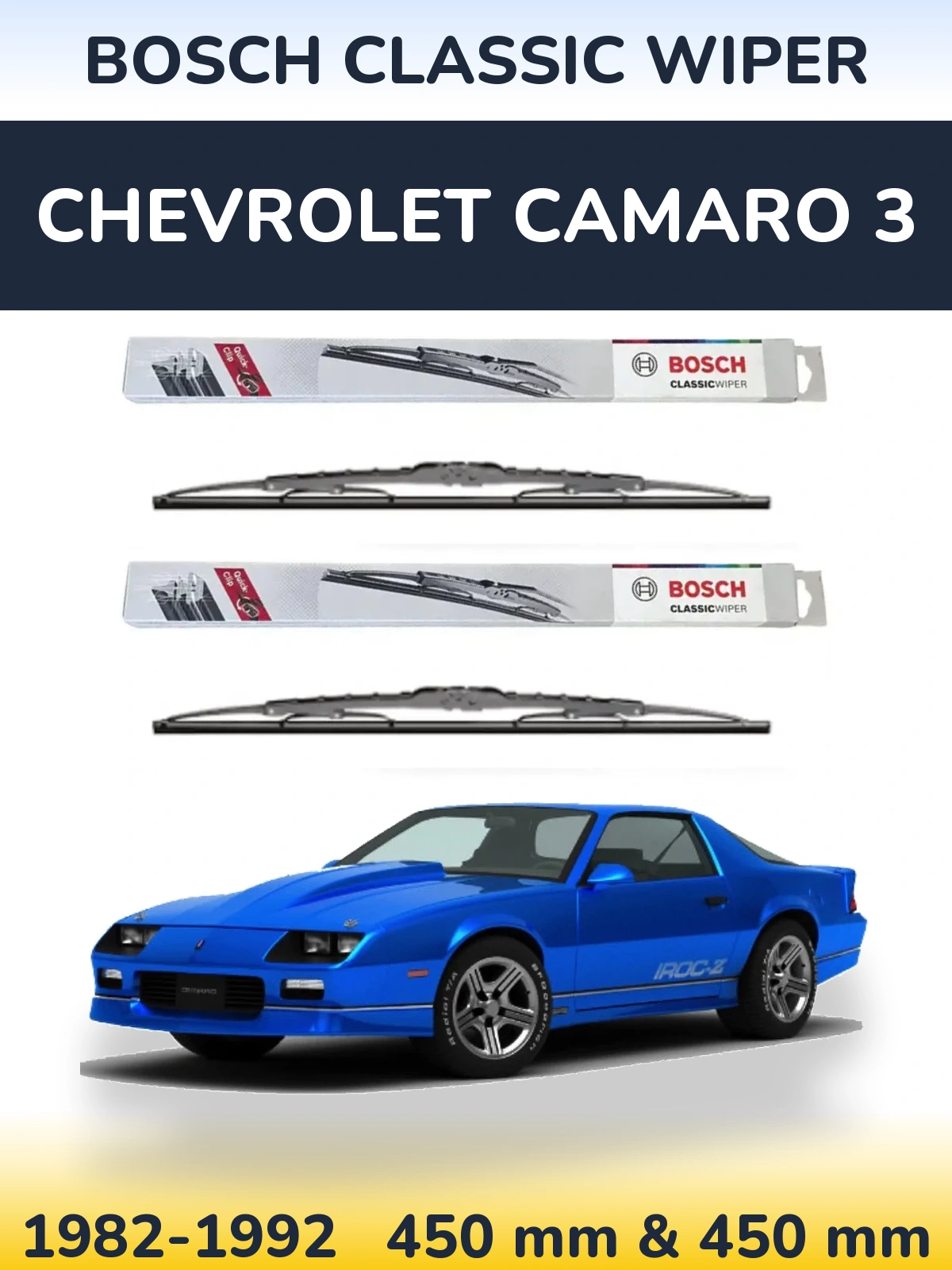 Torkarblad BOSCH Classic Wiper för Chevrolet Camaro 3