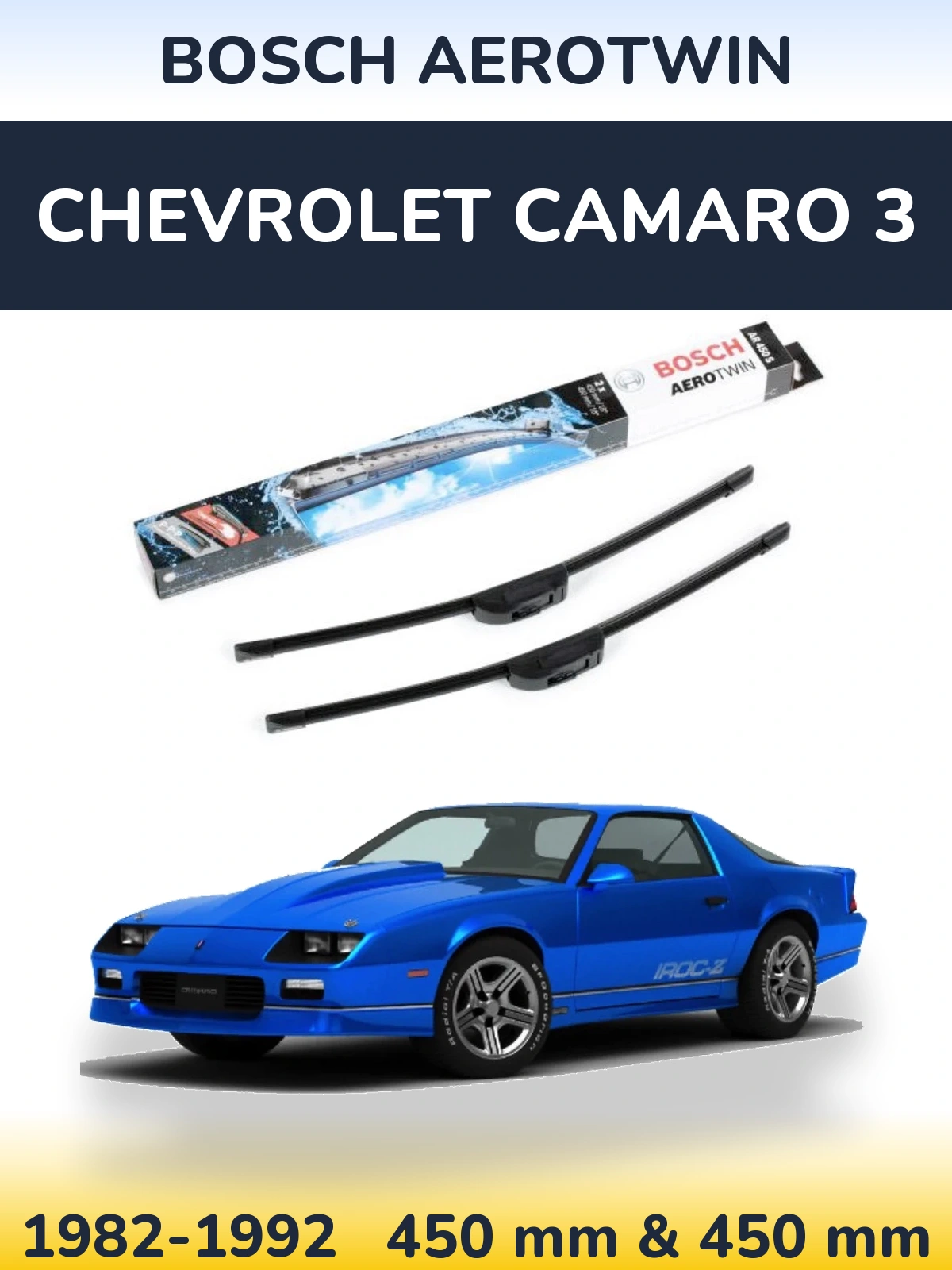 Torkarblad BOSCH AeroTwin för Chevrolet Camaro 3