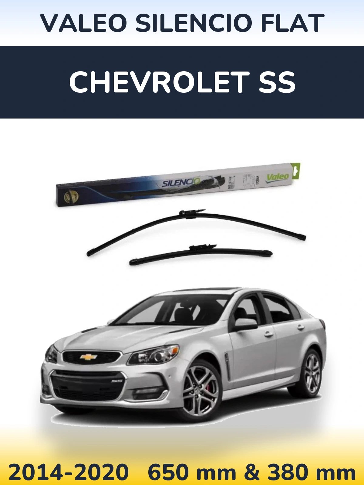 Torkarblad Valeo Silencio Flat för Chevrolet SS