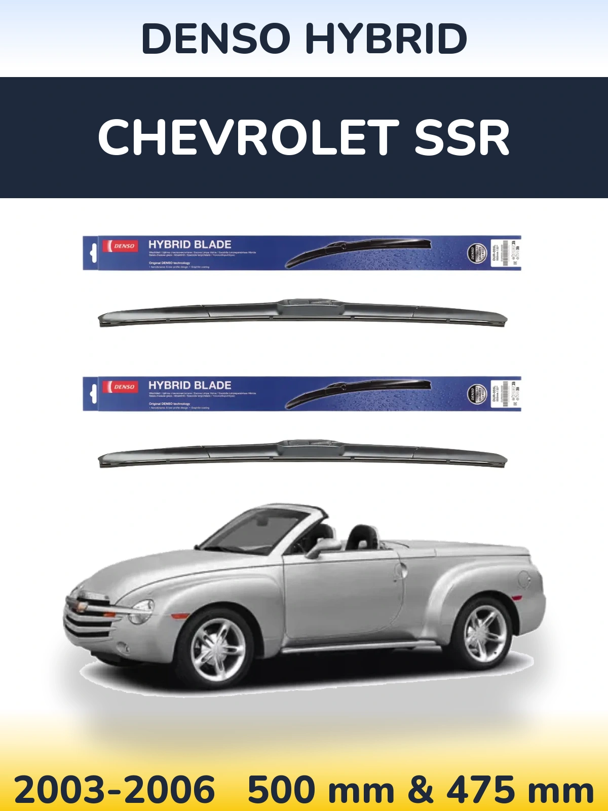 Torkarblad Denso Hybrid för Chevrolet SSR