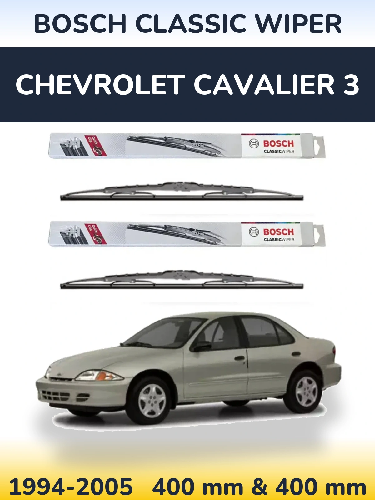 Torkarblad BOSCH Classic Wiper för Chevrolet Cavalier 3