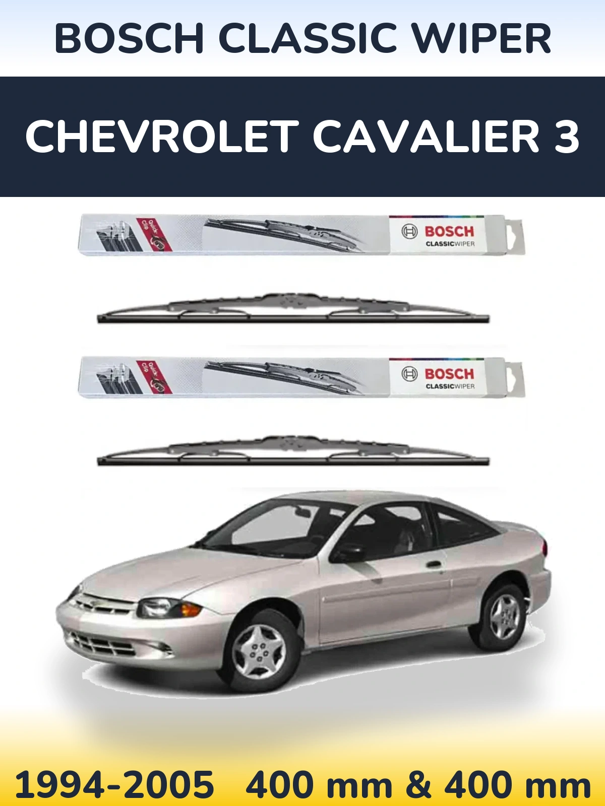 Torkarblad BOSCH Classic Wiper för Chevrolet Cavalier 3