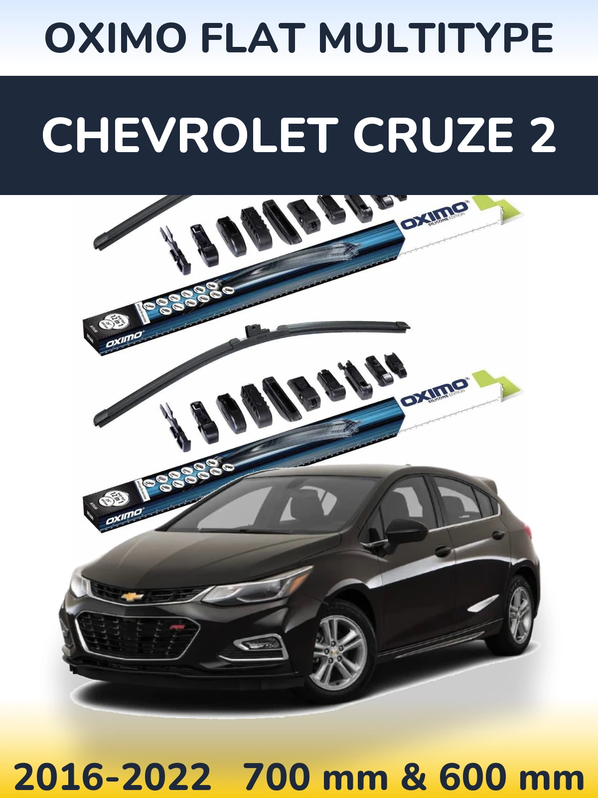 Torkarblad Oximo Flat MultiType för Chevrolet Cruze 2