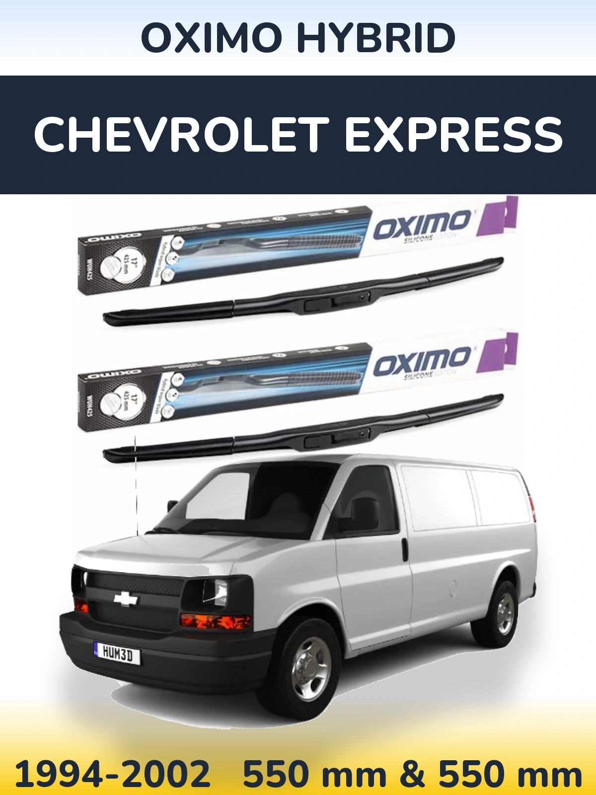 Torkarblad Oximo Hybrid för Chevrolet Express