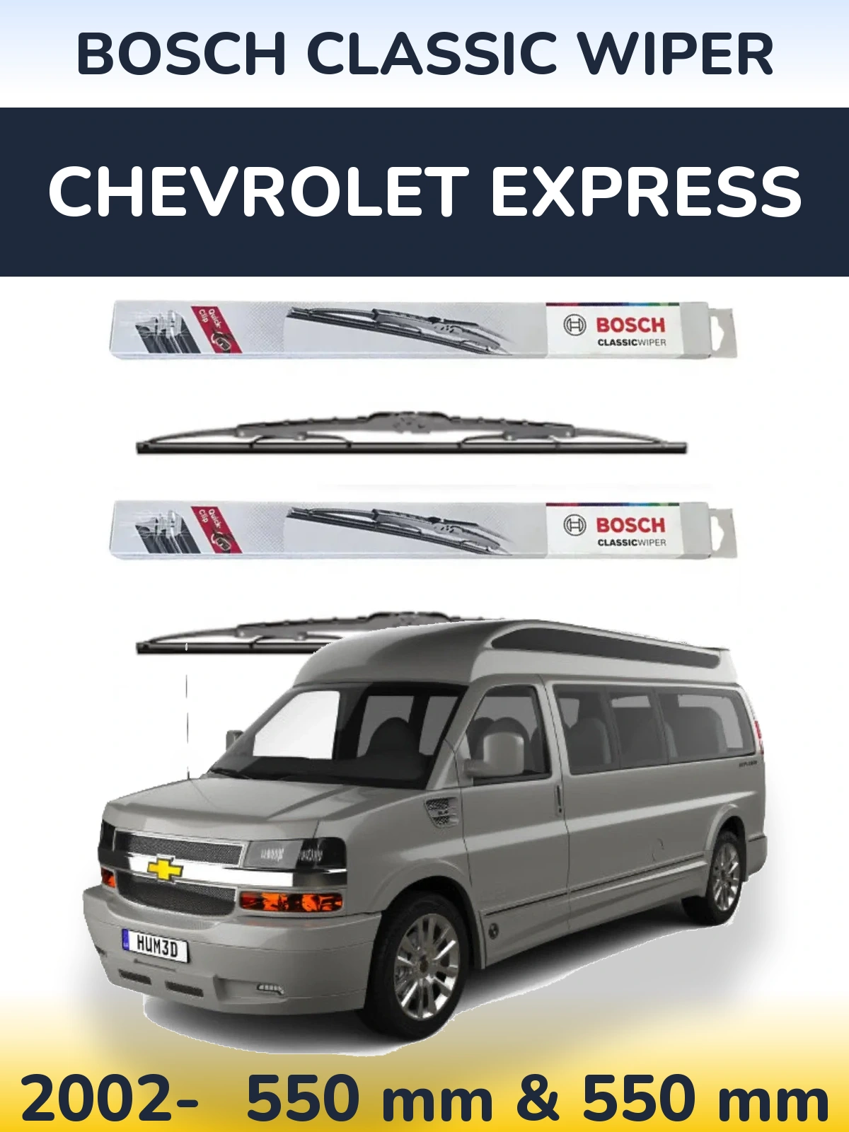 Torkarblad BOSCH Classic Wiper för Chevrolet Express