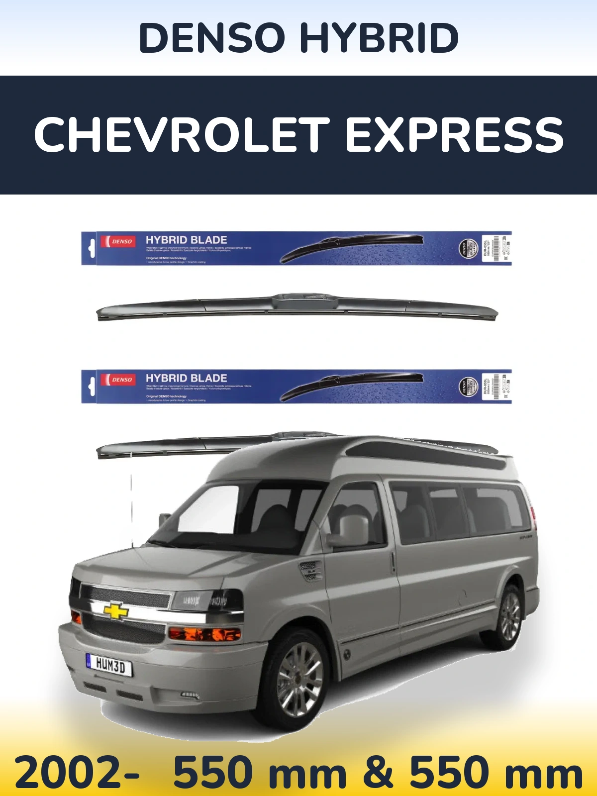 Torkarblad Denso Hybrid för Chevrolet Express