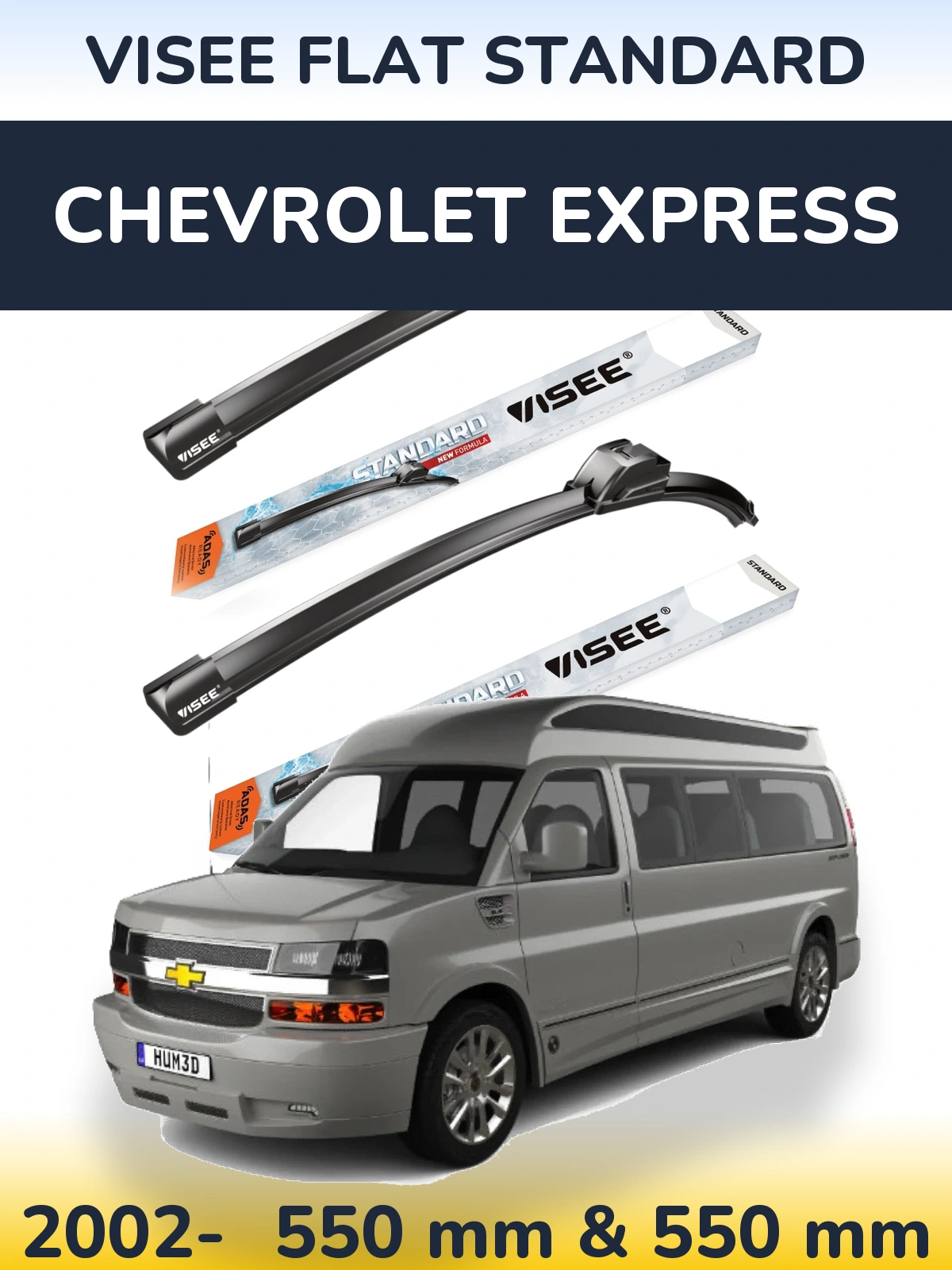 Torkarblad VISEE FLAT STANDARD för Chevrolet Express