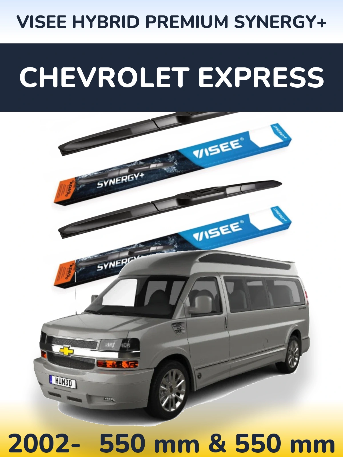 Torkarblad VISEE HYBRID PREMIUM SYNERGY+ för Chevrolet Express