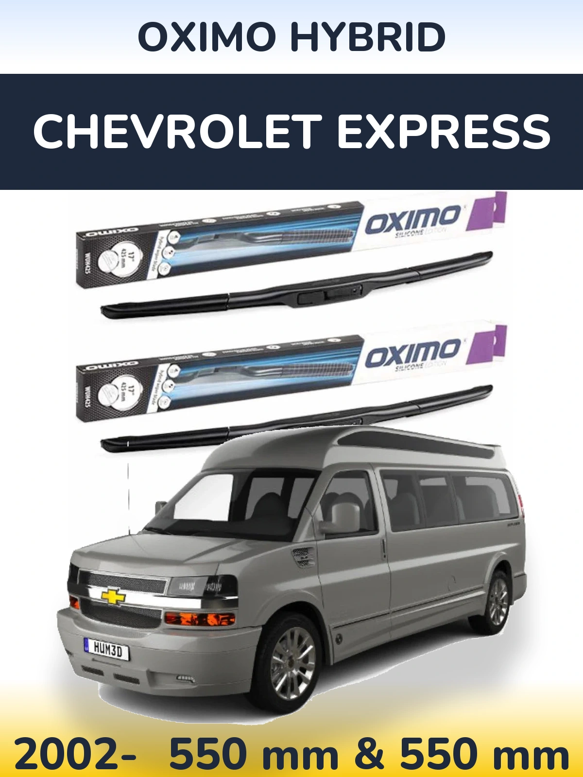 Torkarblad Oximo Hybrid för Chevrolet Express