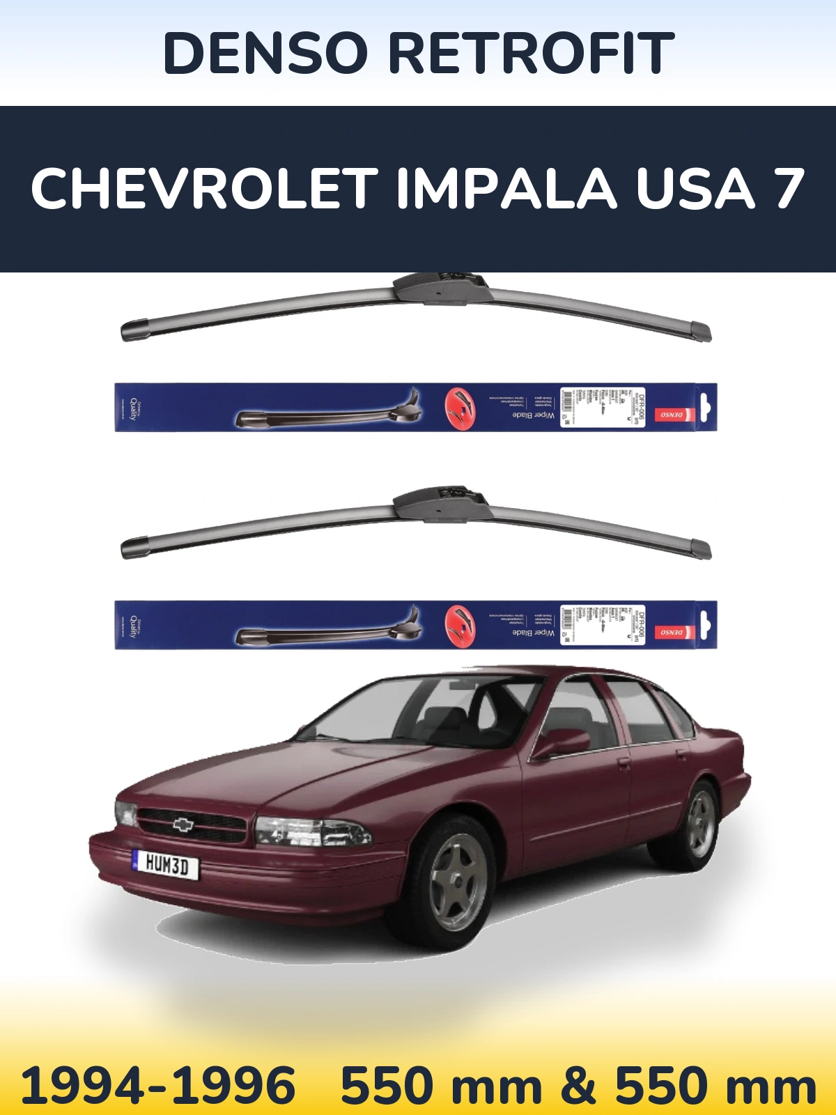 Torkarblad Denso Retrofit för Chevrolet Impala USA 7