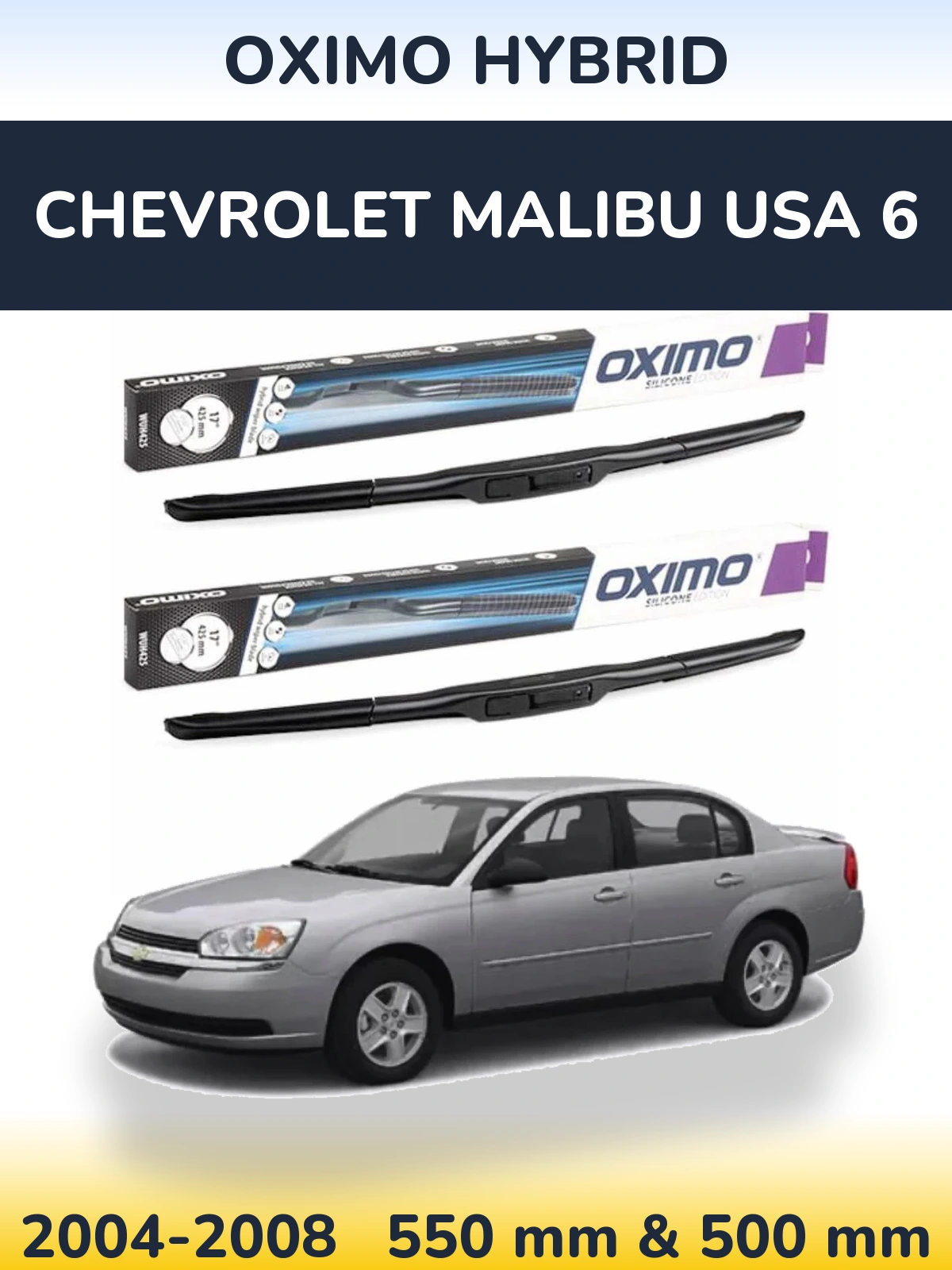 Torkarblad Oximo Hybrid för Chevrolet Malibu USA 6