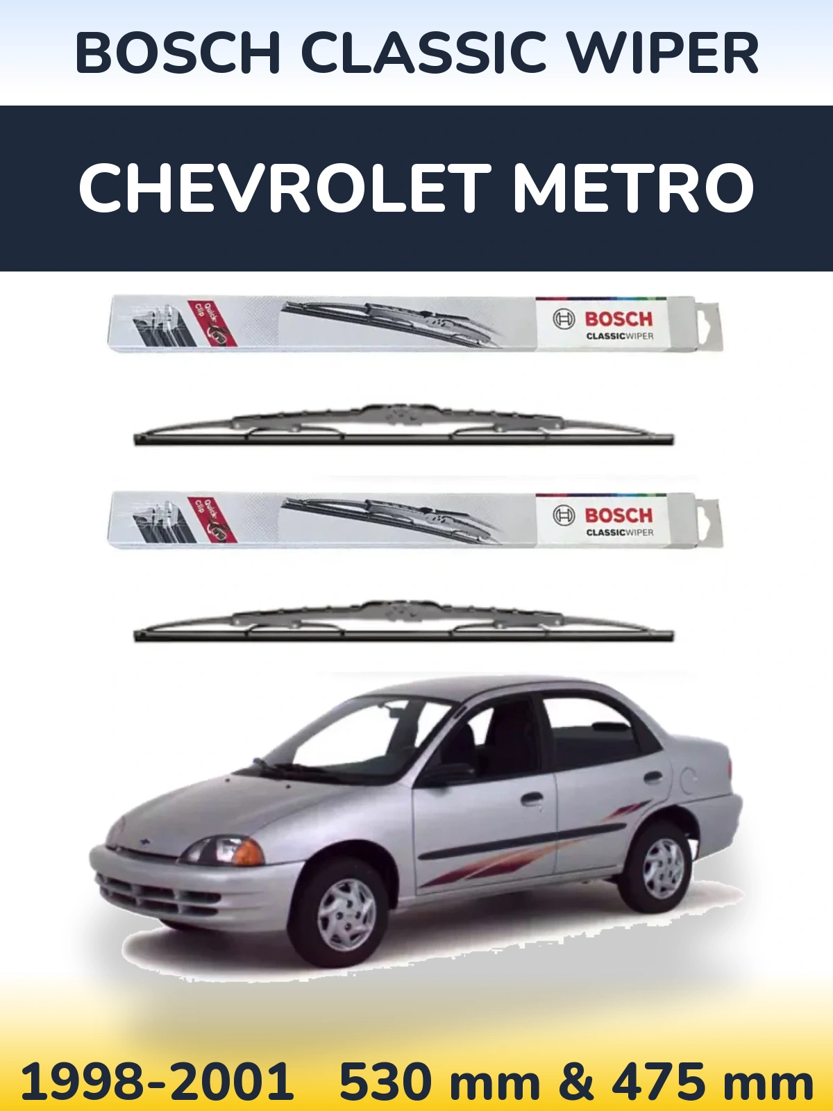 Torkarblad BOSCH Classic Wiper för Chevrolet Metro
