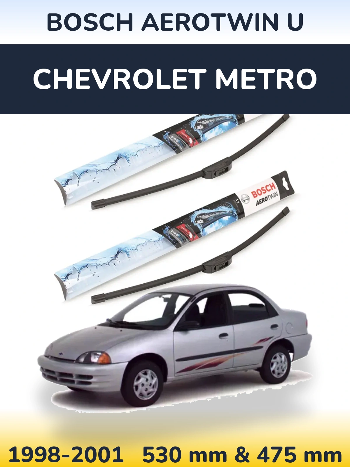 Torkarblad BOSCH AeroTwin U för Chevrolet Metro