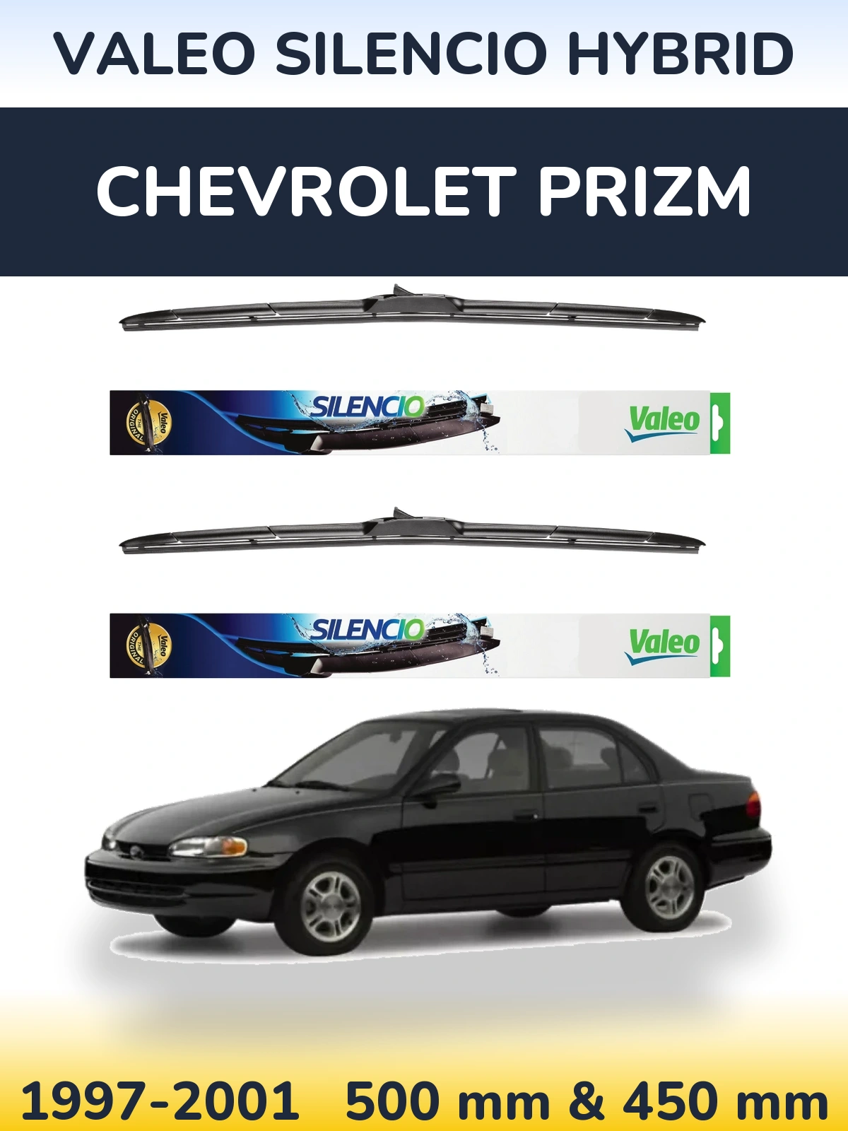 Torkarblad Valeo Silencio Hybrid för Chevrolet Prizm