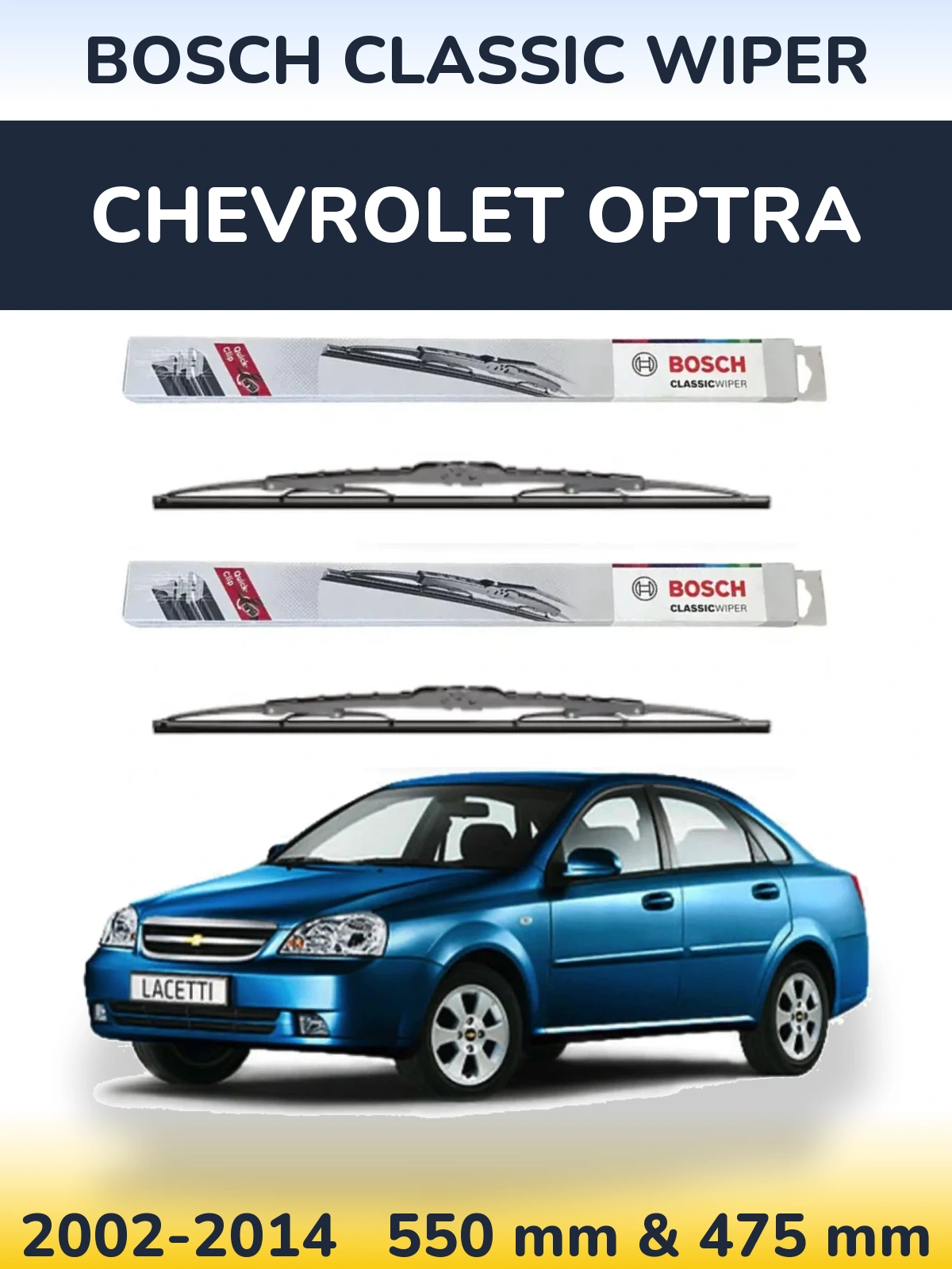 Torkarblad BOSCH Classic Wiper för Chevrolet Optra