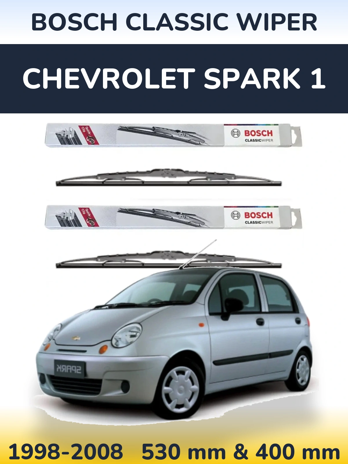 Torkarblad BOSCH Classic Wiper för Chevrolet Spark 1