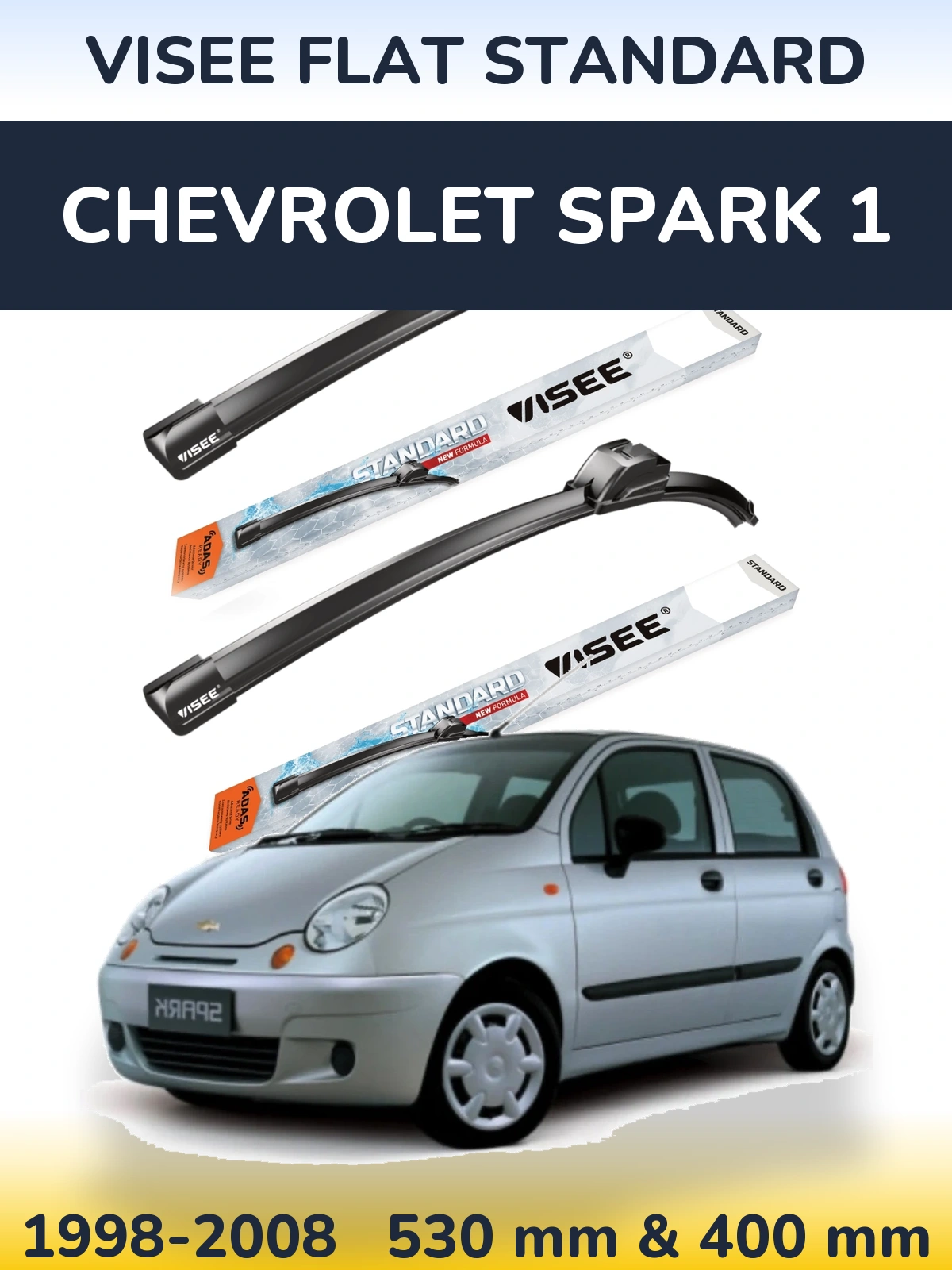 Torkarblad VISEE FLAT STANDARD för Chevrolet Spark 1