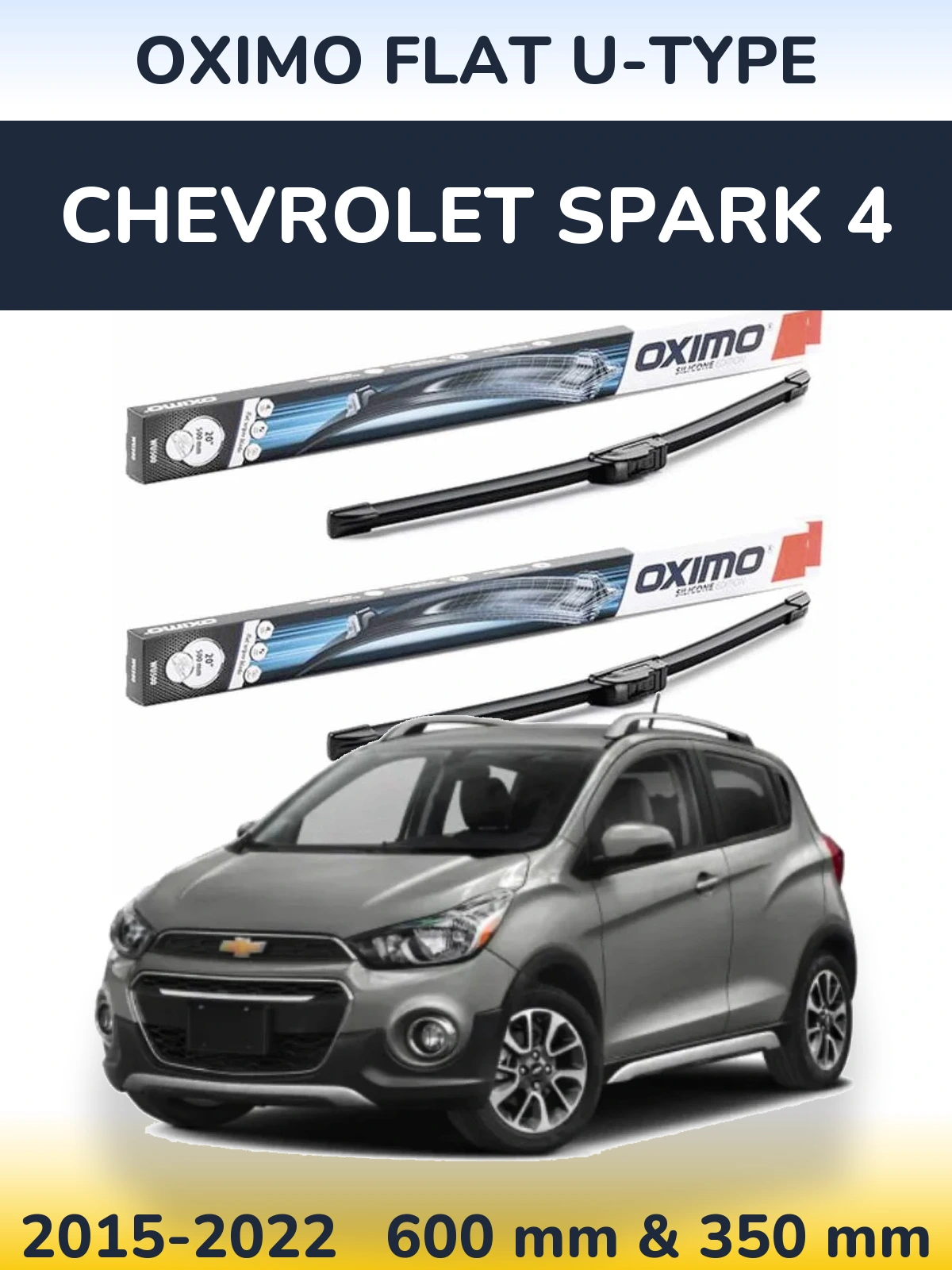 Torkarblad Oximo Flat U-type för Chevrolet Spark 4