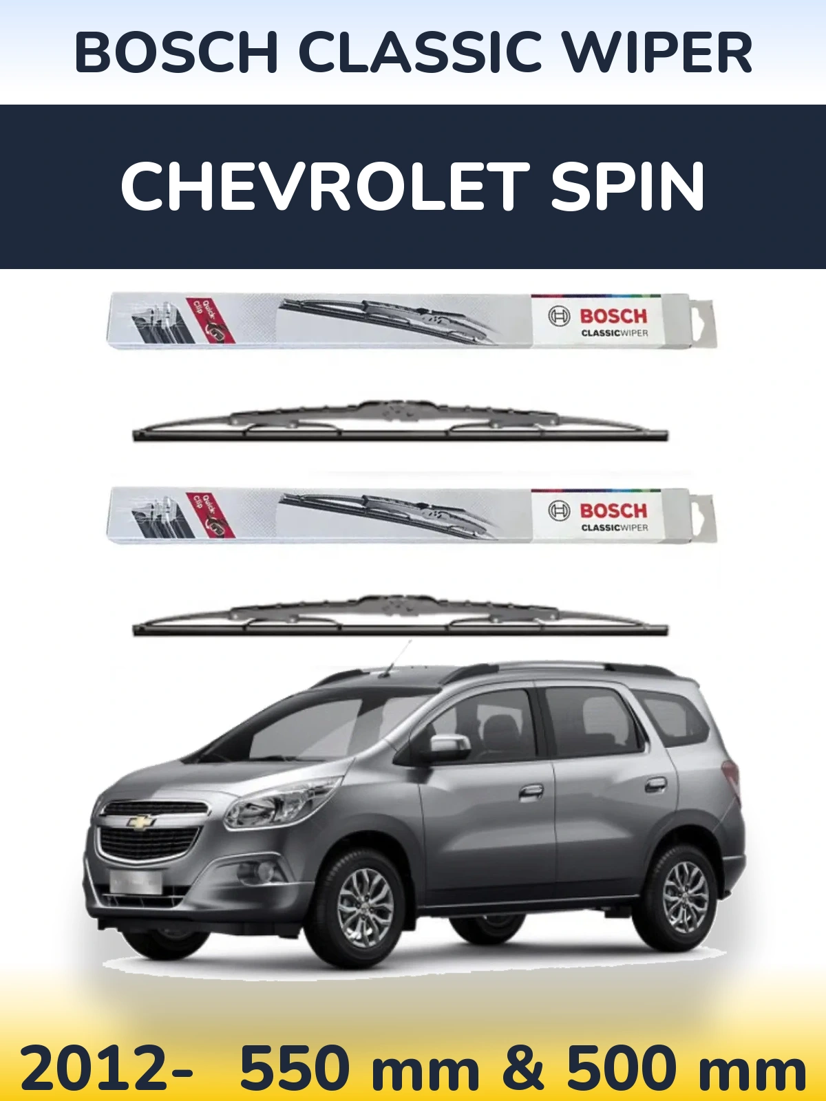 Torkarblad BOSCH Classic Wiper för Chevrolet Spin