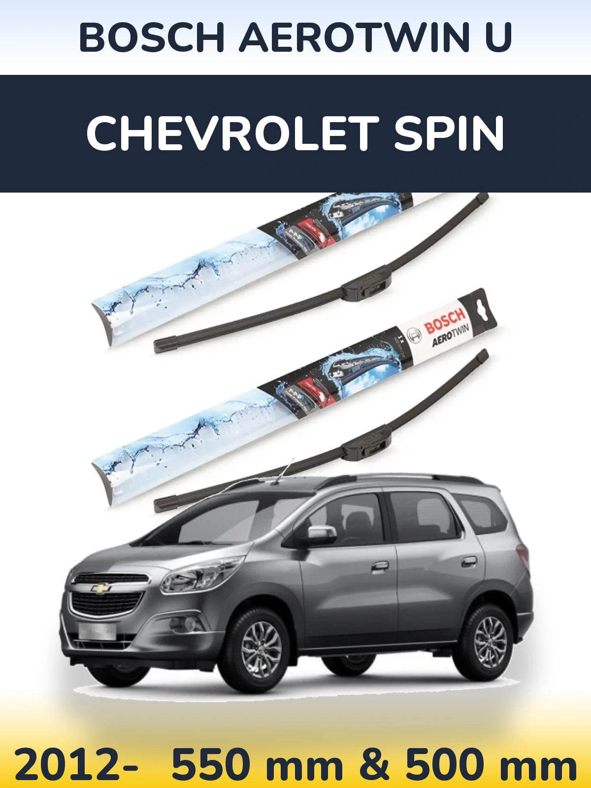 Torkarblad BOSCH AeroTwin U för Chevrolet Spin
