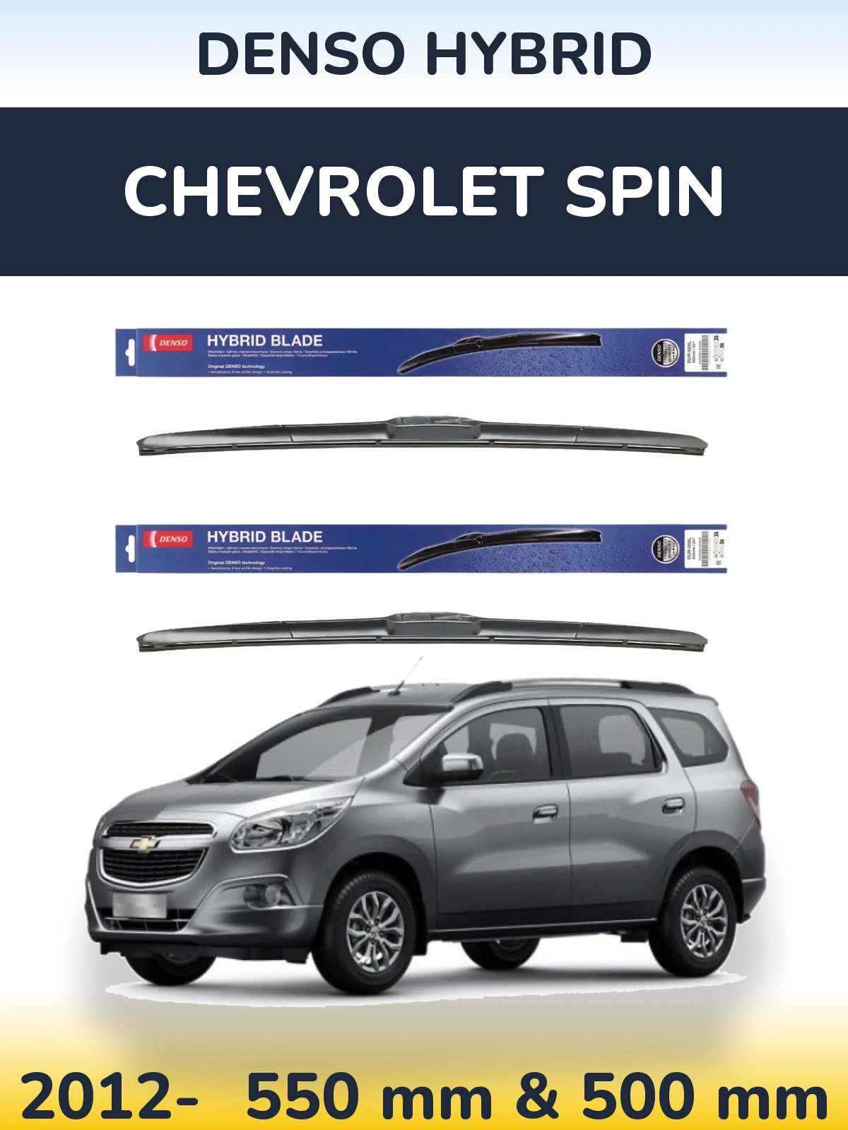 Torkarblad Denso Hybrid för Chevrolet Spin