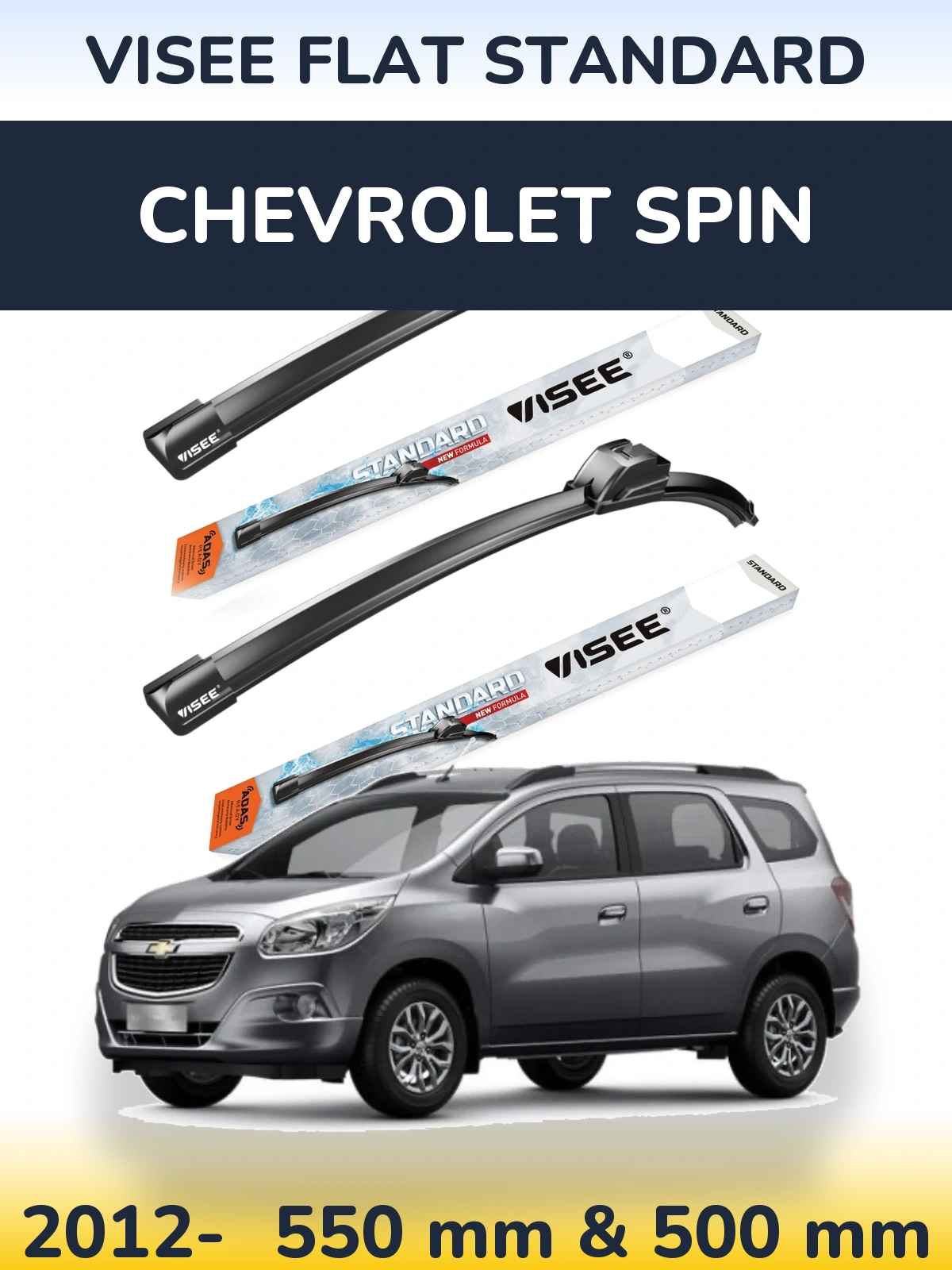 Torkarblad VISEE FLAT STANDARD för Chevrolet Spin