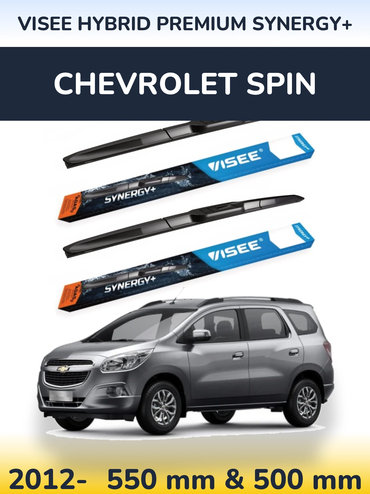 Torkarblad VISEE HYBRID PREMIUM SYNERGY+ för Chevrolet Spin