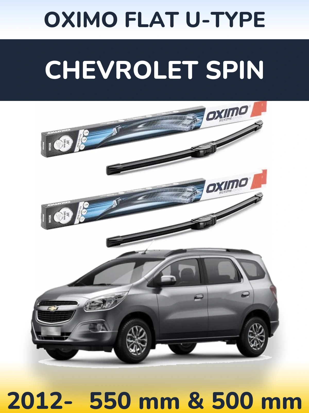 Torkarblad Oximo Flat U-type för Chevrolet Spin