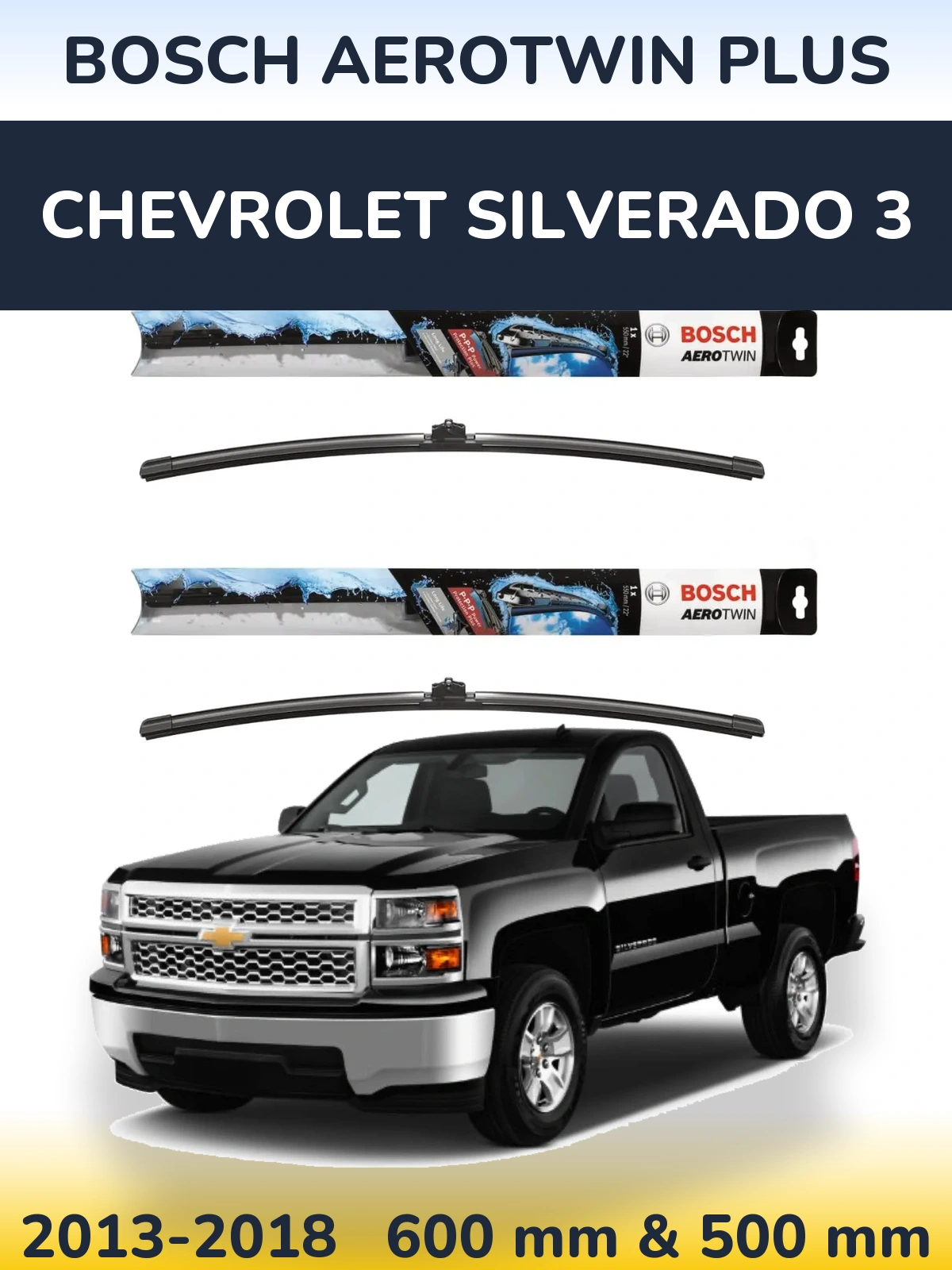 Torkarblad BOSCH AeroTwin Plus för Chevrolet Silverado 3