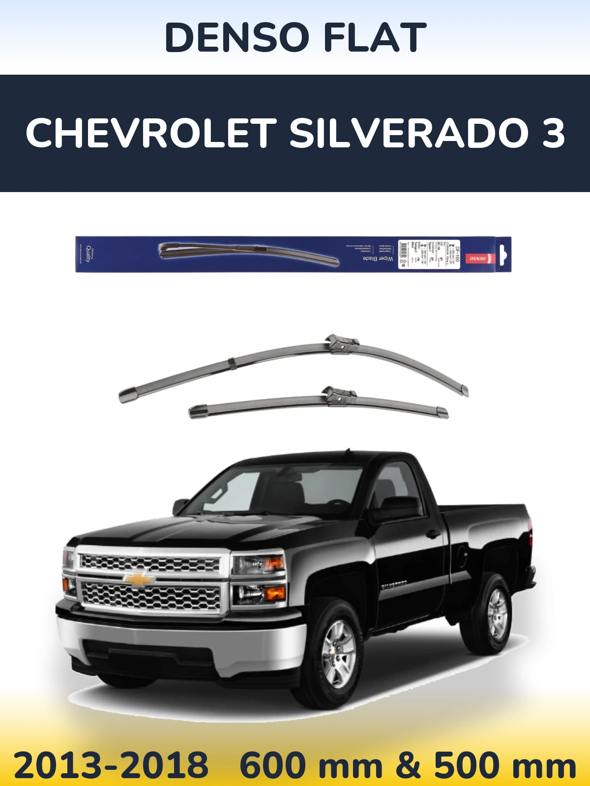Torkarblad Denso Flat för Chevrolet Silverado 3