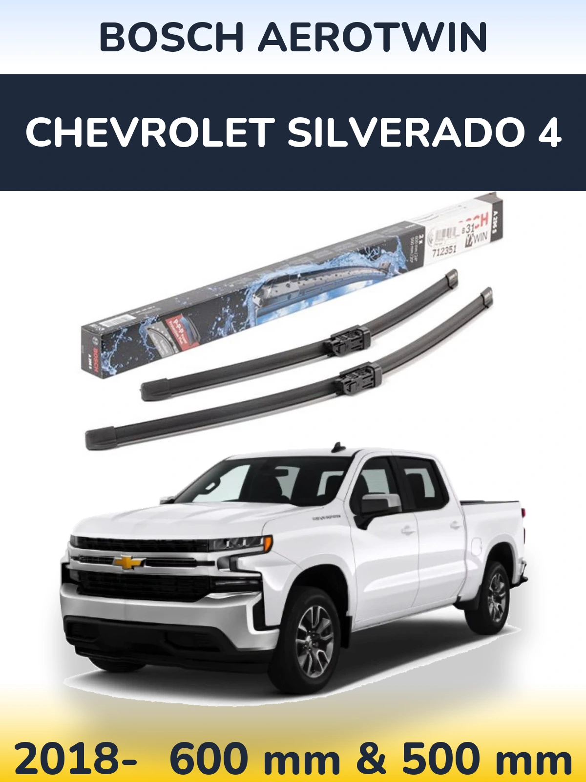 Torkarblad BOSCH AeroTwin för Chevrolet Silverado 4
