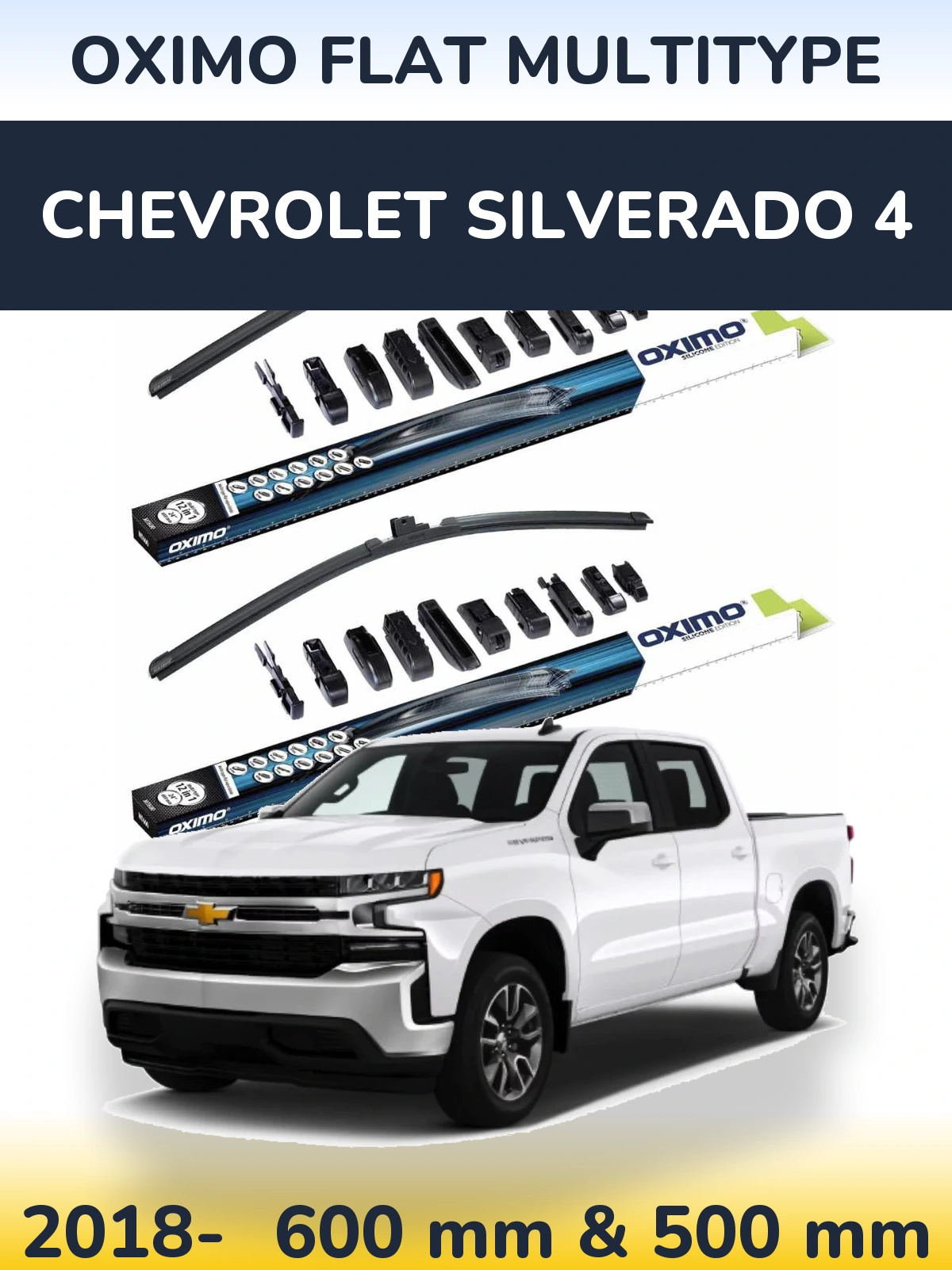 Torkarblad Oximo Flat MultiType för Chevrolet Silverado 4