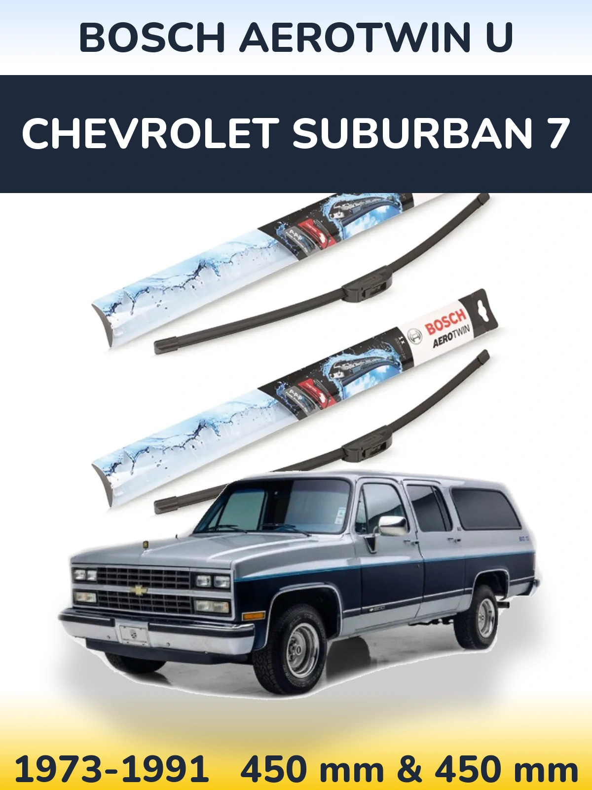 Torkarblad BOSCH AeroTwin U för Chevrolet Suburban 7