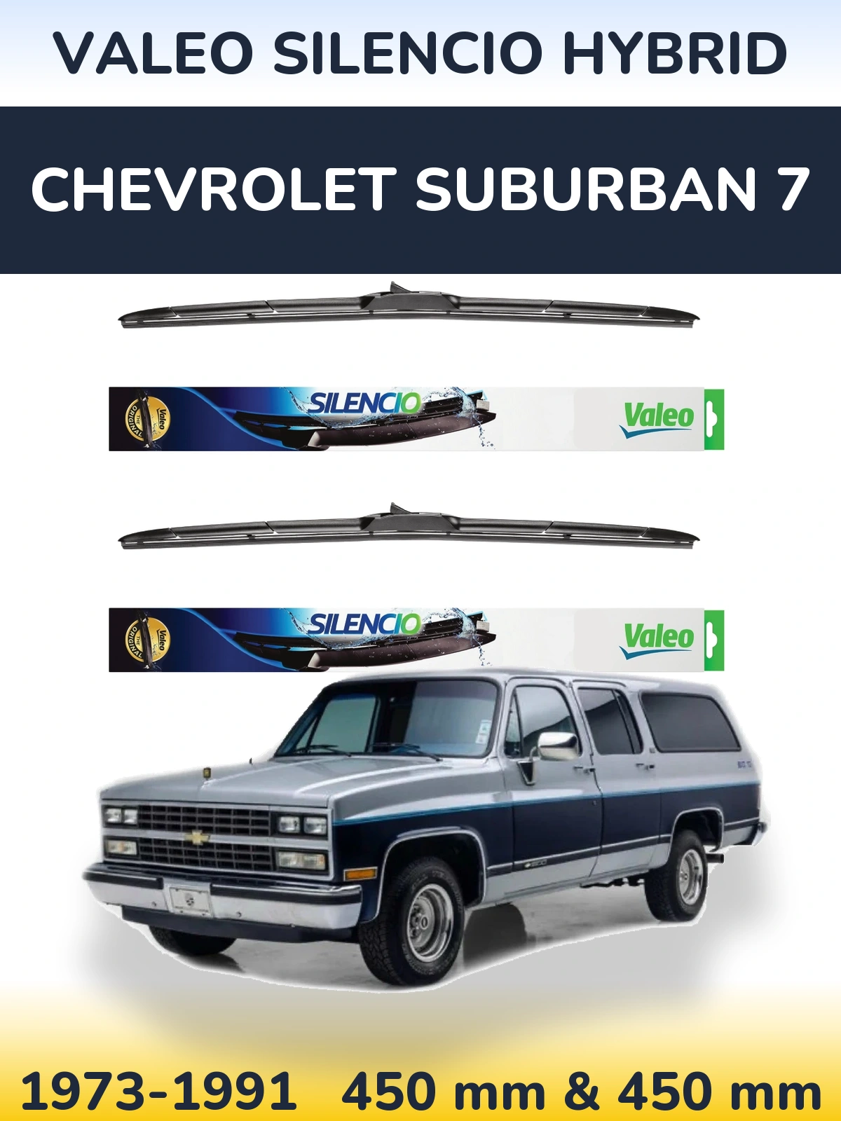 Torkarblad Valeo Silencio Hybrid för Chevrolet Suburban 7