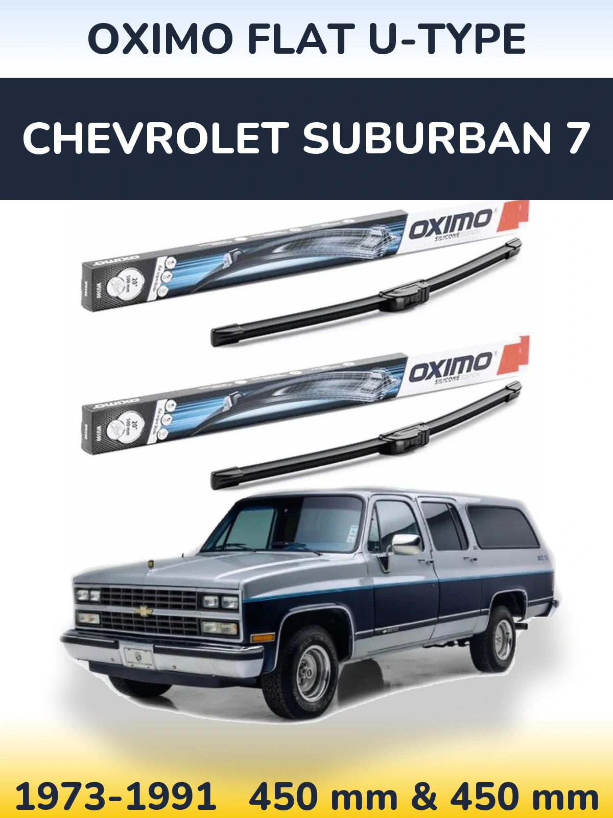 Torkarblad Oximo Flat U-type för Chevrolet Suburban 7