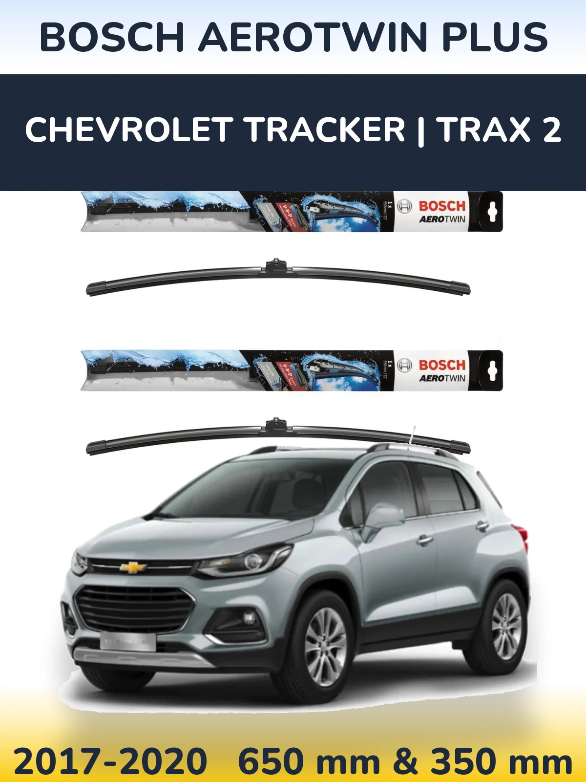Torkarblad BOSCH AeroTwin Plus för Chevrolet Tracker | Trax 2