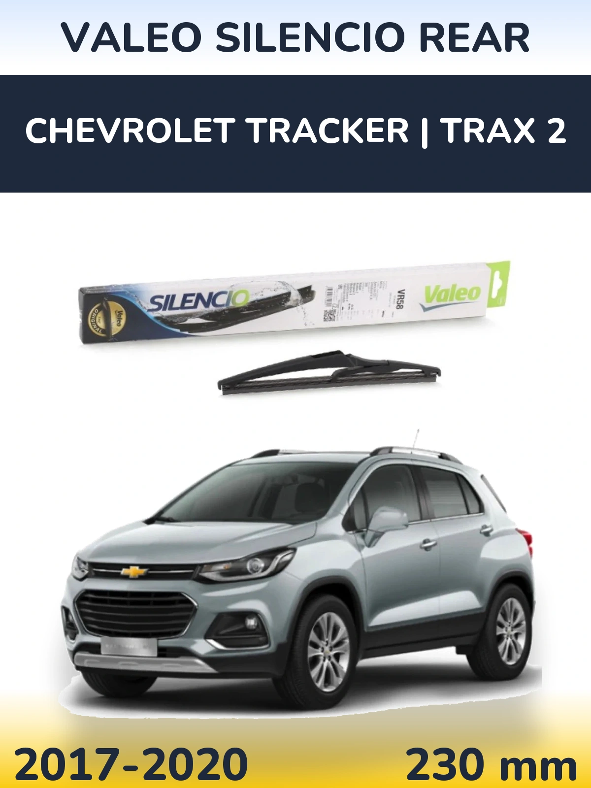 Torkarblad Valeo Silencio Rear för Chevrolet Tracker | Trax 2