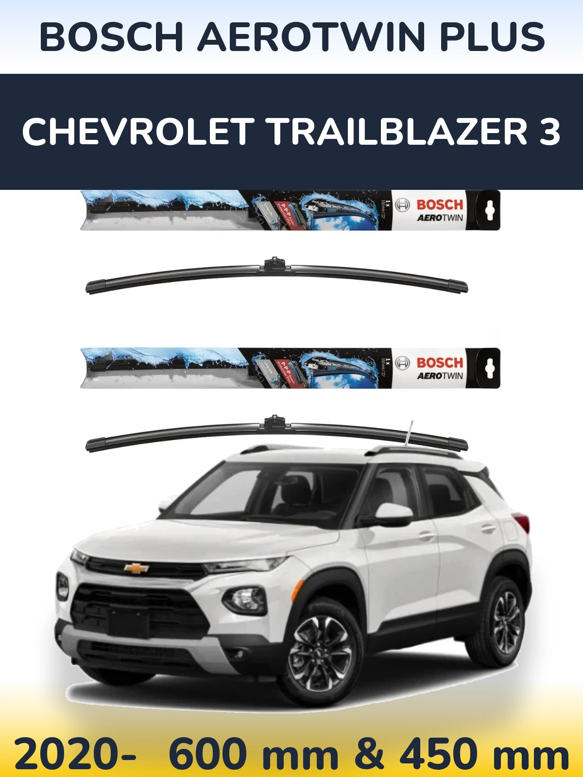 Torkarblad BOSCH AeroTwin Plus för Chevrolet TrailBlazer 3