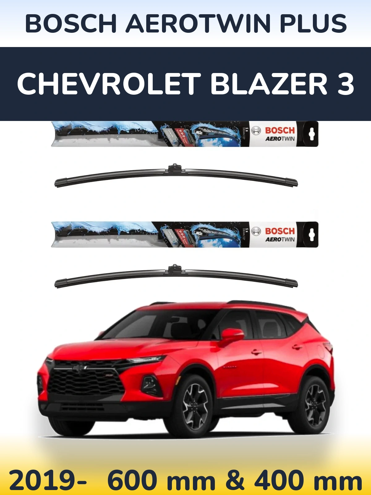 Torkarblad BOSCH AeroTwin Plus för Chevrolet Blazer 3
