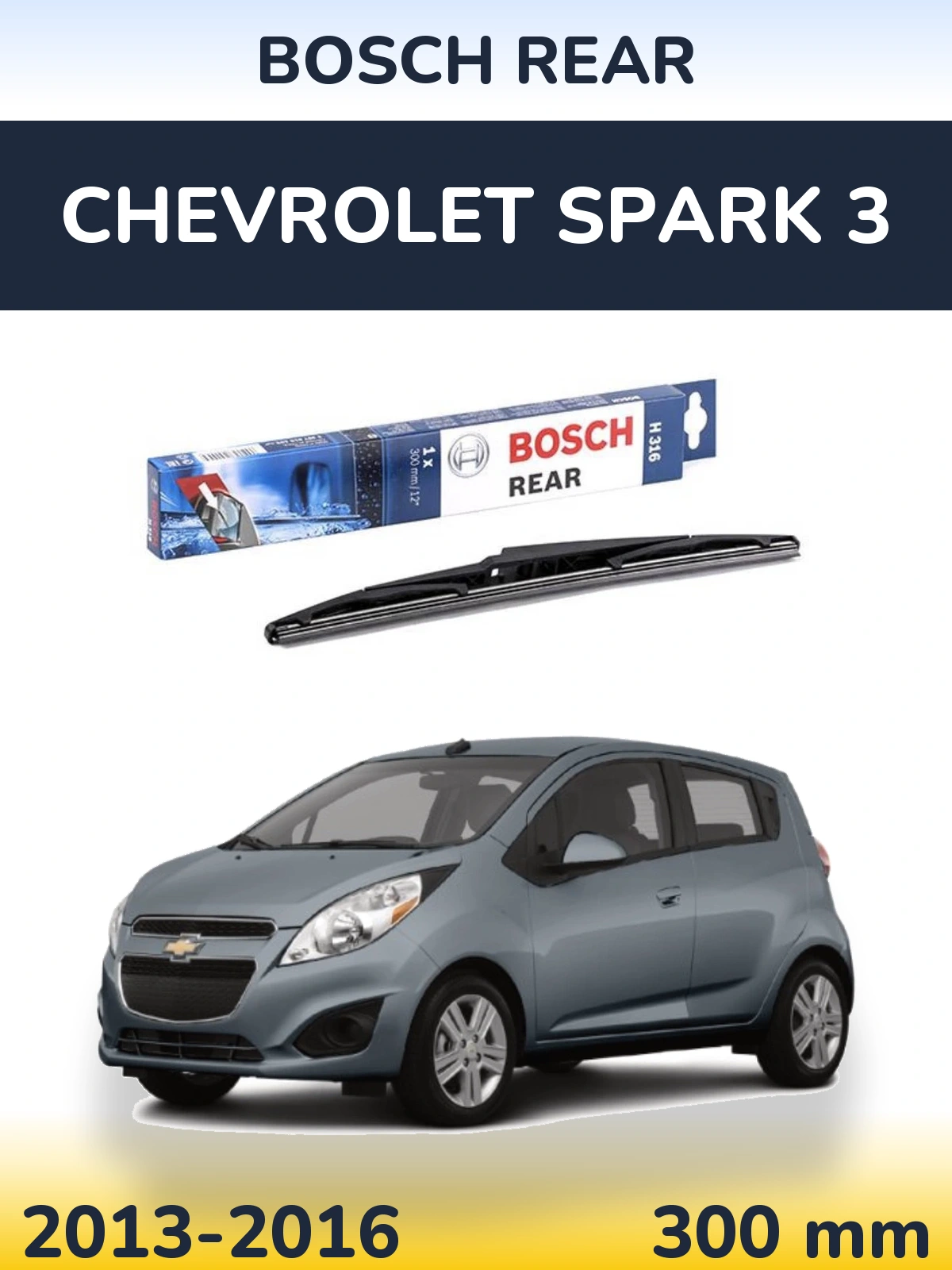 Torkarblad BOSCH Rear för Chevrolet Spark 3