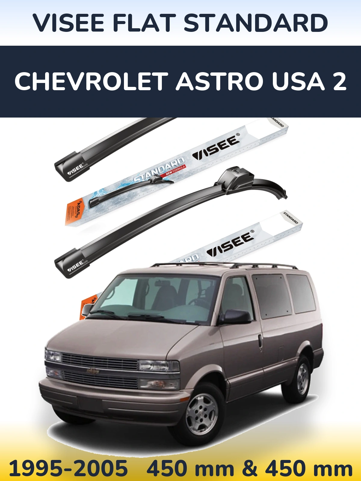 Torkarblad VISEE FLAT STANDARD för Chevrolet Astro USA 2
