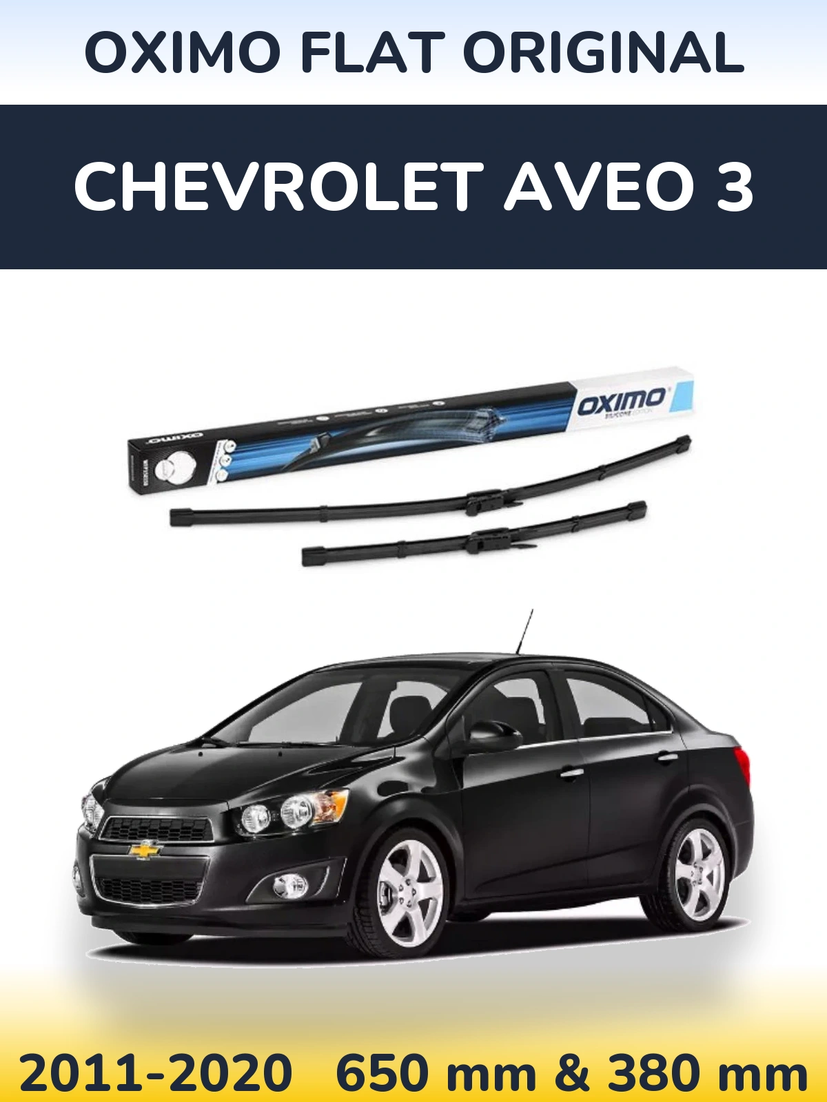 Torkarblad Oximo Flat Original för Chevrolet Aveo 3
