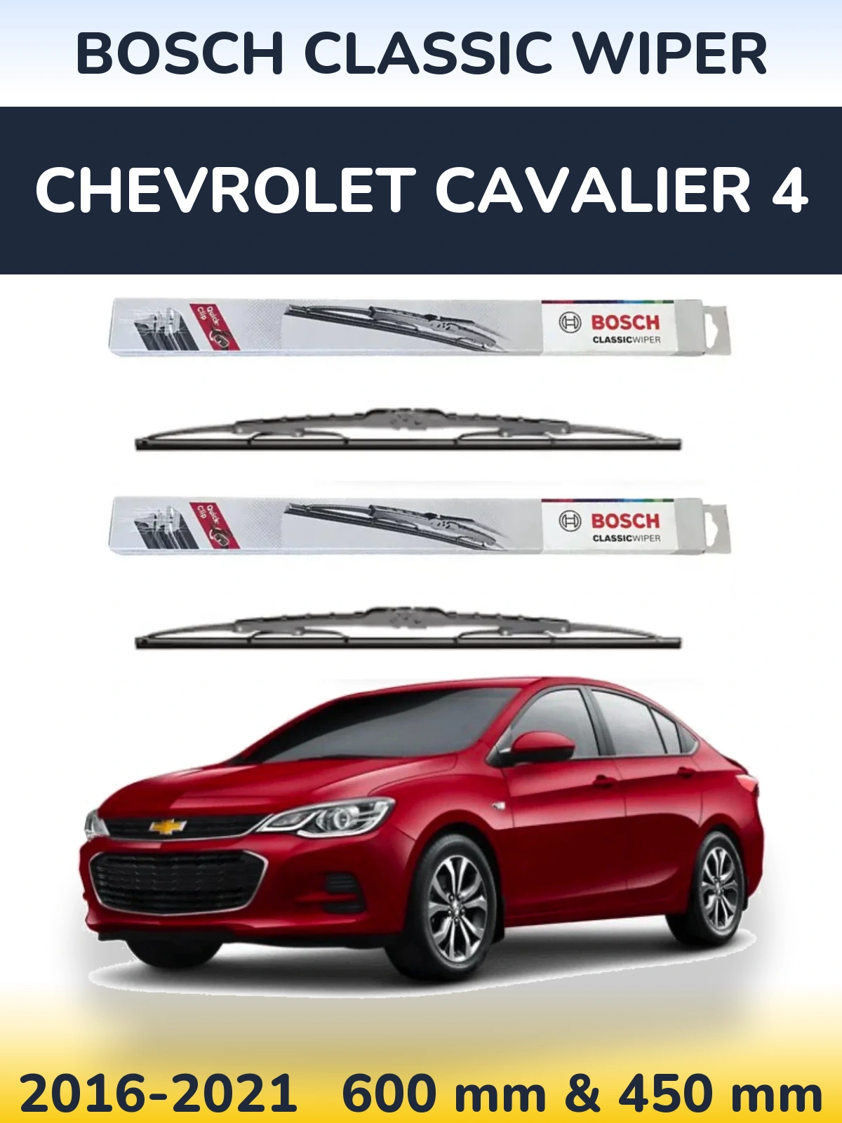 Torkarblad BOSCH Classic Wiper för Chevrolet Cavalier 4