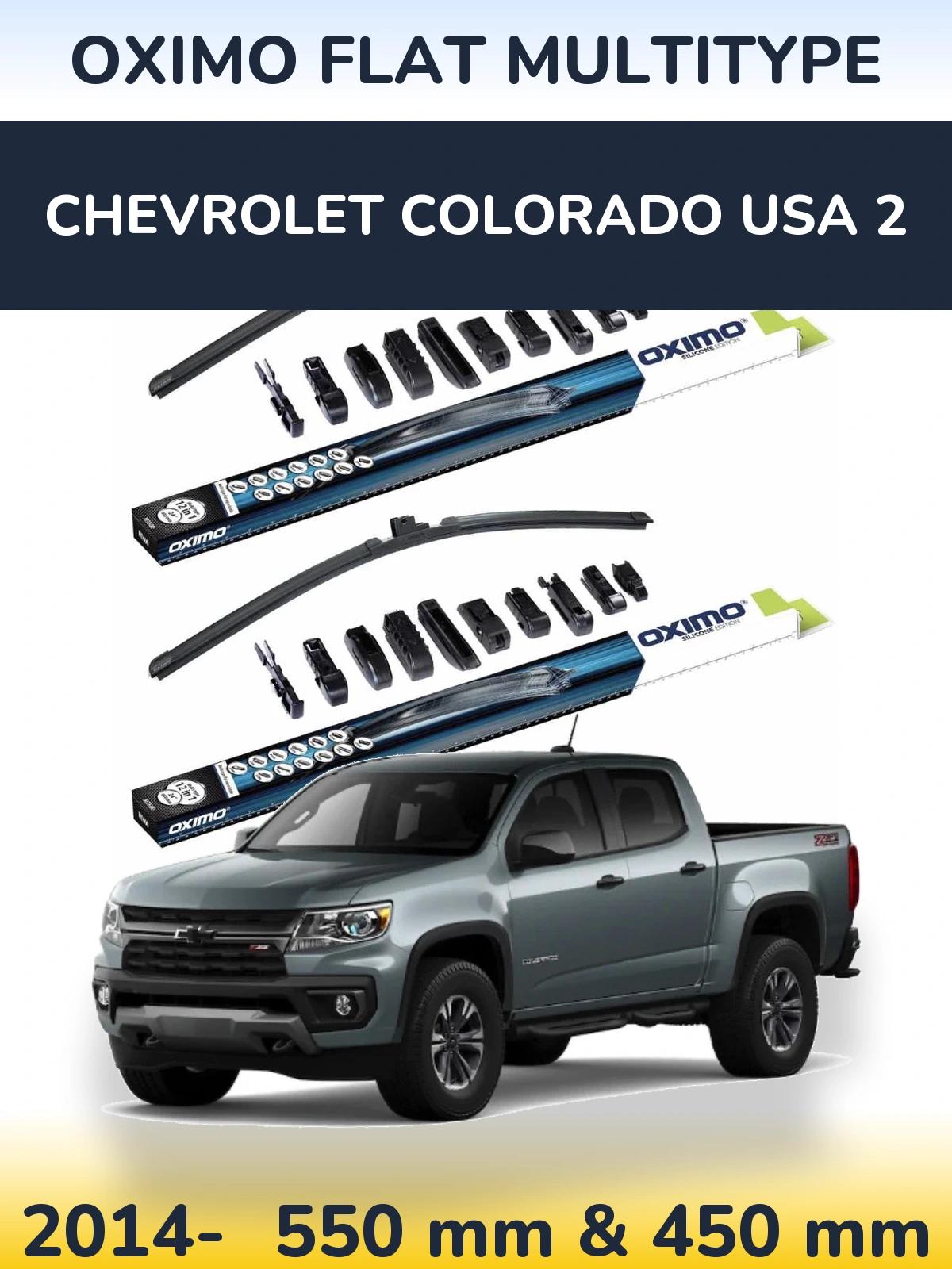 Torkarblad Oximo Flat MultiType för Chevrolet Colorado USA 2