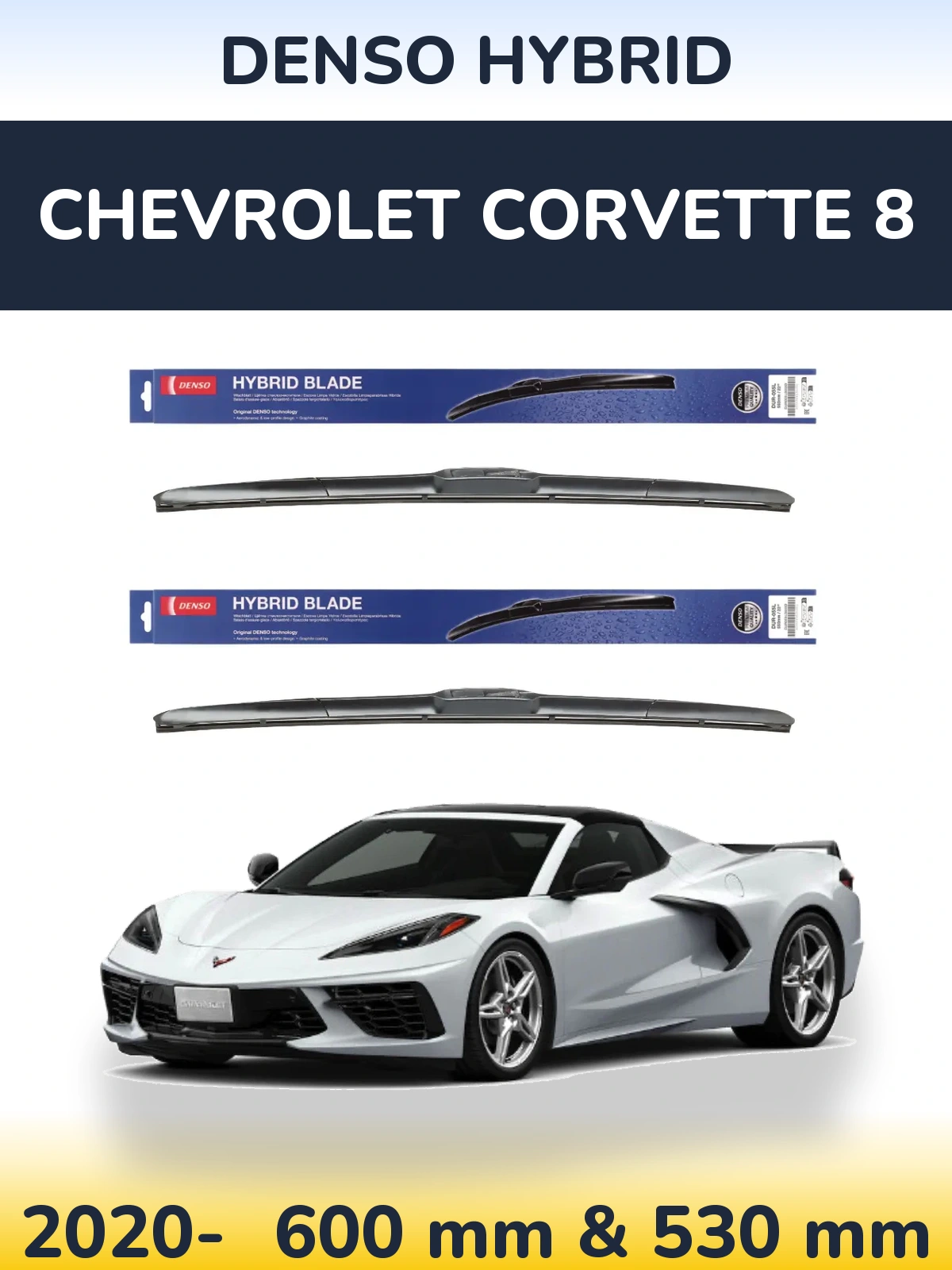 Torkarblad Denso Hybrid för Chevrolet Corvette 8