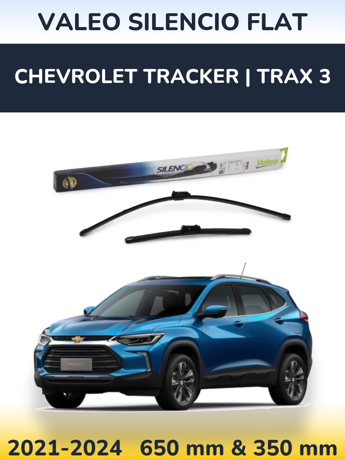 Torkarblad Valeo Silencio Flat för Chevrolet Tracker | Trax 3