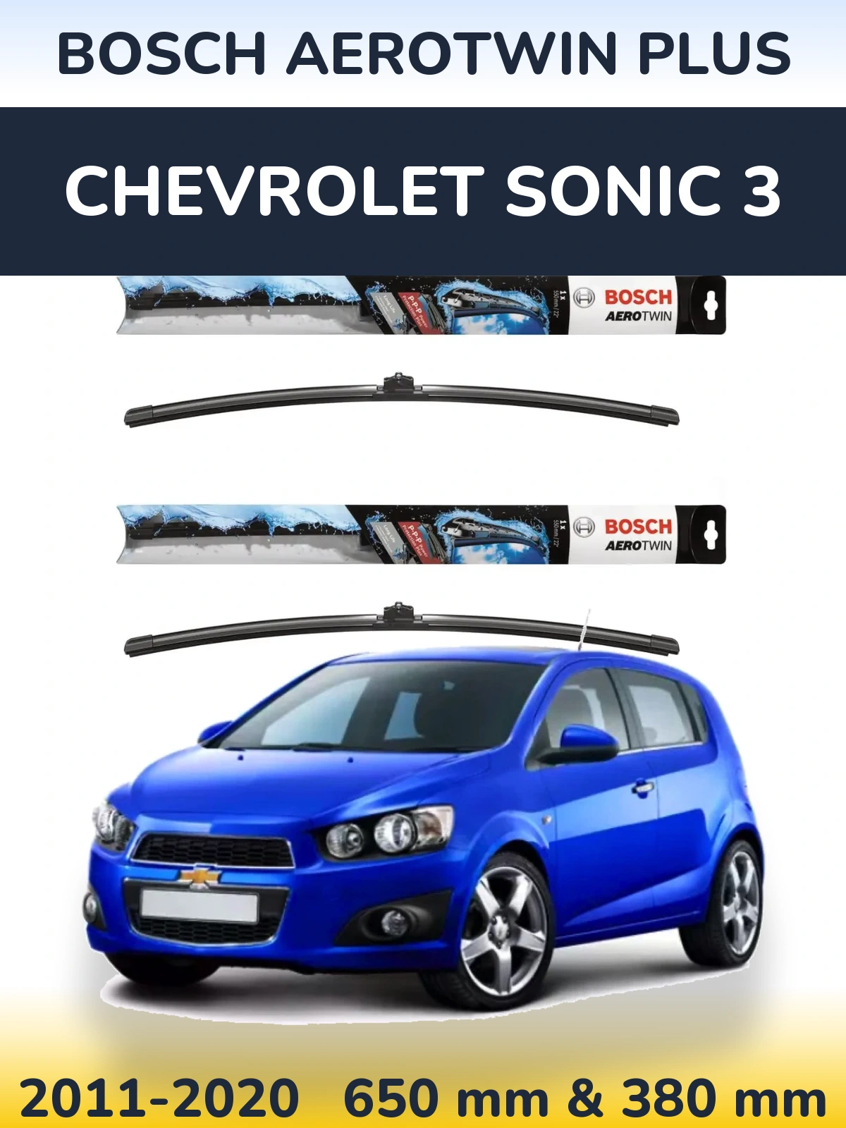 Torkarblad BOSCH AeroTwin Plus för Chevrolet Sonic 3